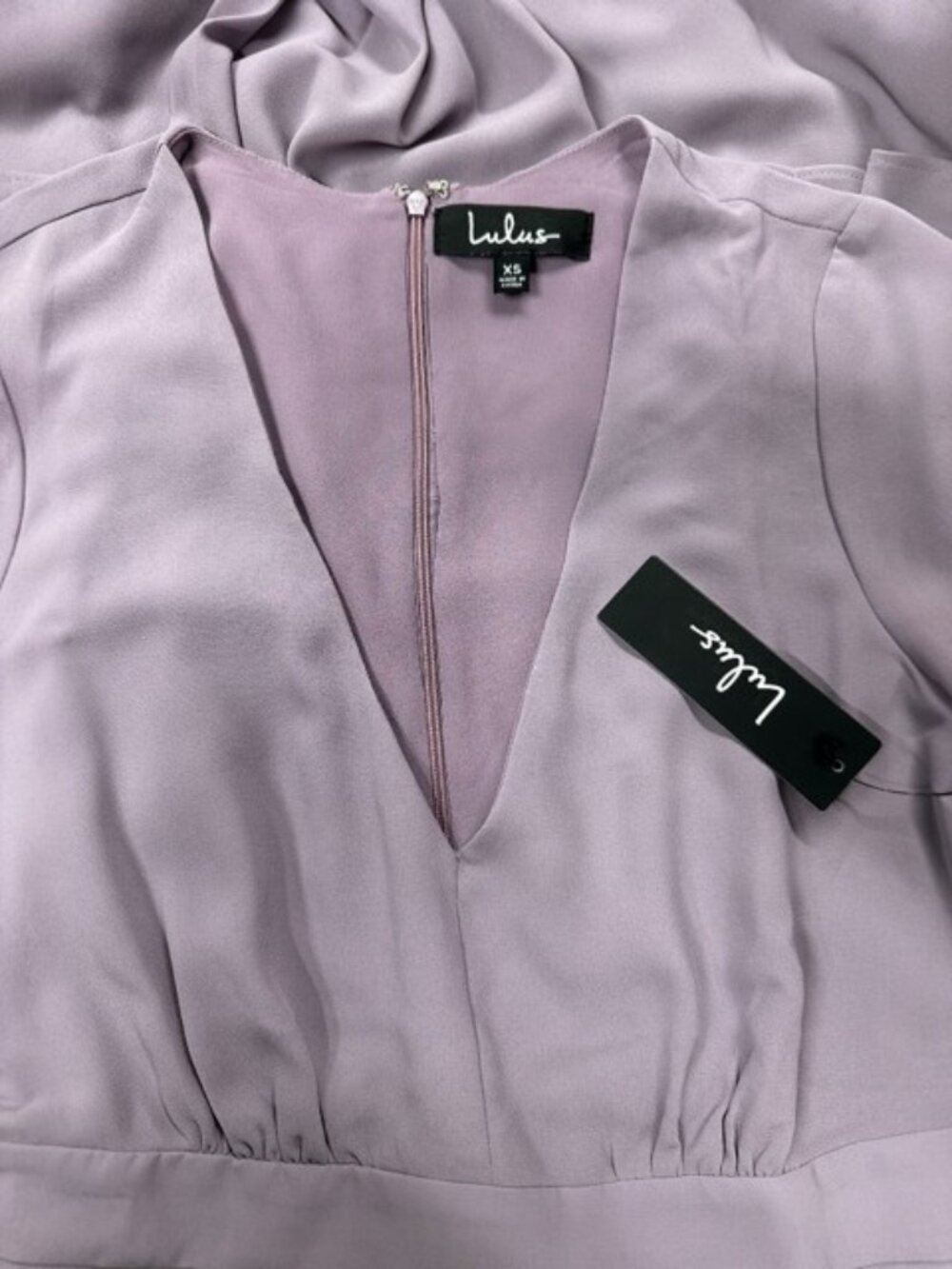 NWT Lulus Sway This Way Dusty Purple Ruffled Long Sleeve Midi Dress - Picture 7 of 8